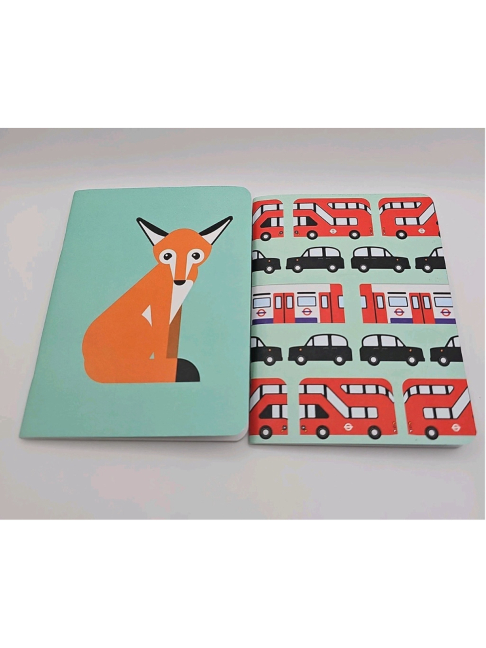 Two London Transport Museum Small Pocket Notebooks 3.5" x 4.5" Fox Bus Car